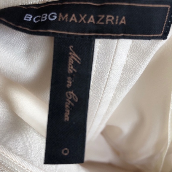 BCBGMaxazria Ruffled Sheath Mini Dress in Corozo - Picture 6 of 8